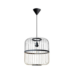BRIGHT STAR Pendant Brightstar Pendant Bamboo Marble Wood Finish and Wood in Natural/Black PEN809