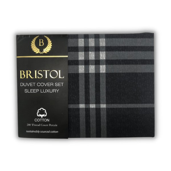 Bristol Duvet Cover Bristol Charcoal Check Duvet Cover Set (4739738763353)