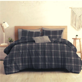 Bristol Duvet Cover Double Bristol Charcoal Check Duvet Cover Set (4739738763353)