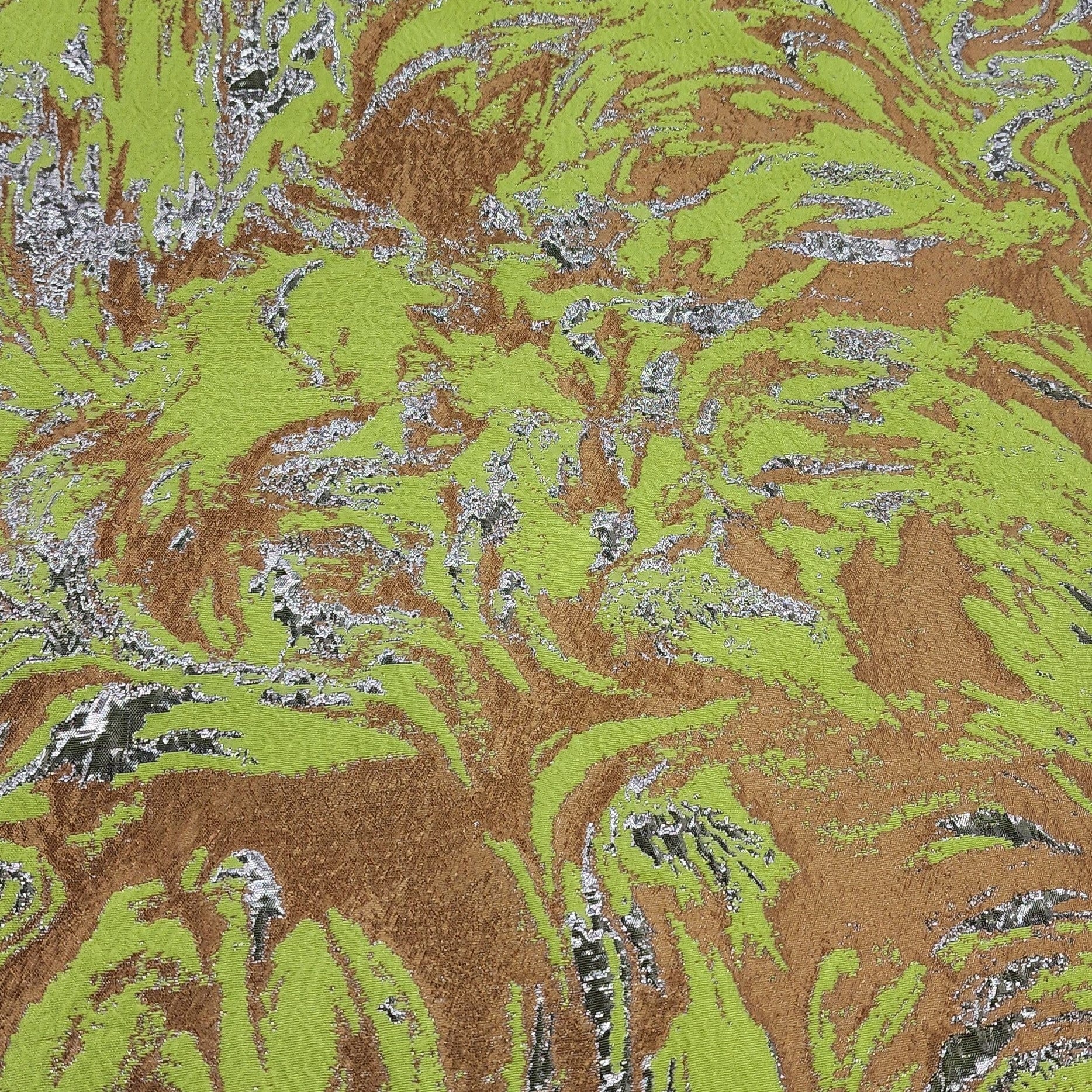 BROCADE Dress Fabrics Abstract Lurex Brocade Fabric Yellow 150 cm (7490040037465)