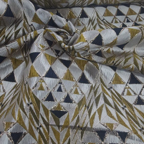 BROCADE Dress Fabrics Alexa Brocade Fabric Gold 150cm (7475550978137)