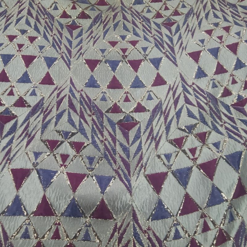 BROCADE Dress Fabrics Alexa Brocade Fabric Maroon/ Lavender 150cm (7475542523993)