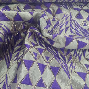 BROCADE Dress Fabrics Alexa Brocade Fabric Purple 150cm (7475538722905)