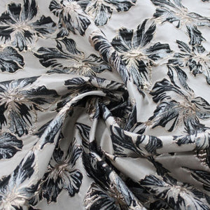 BROCADE Dress Fabrics Black Brocade 150cm (7810329903193)