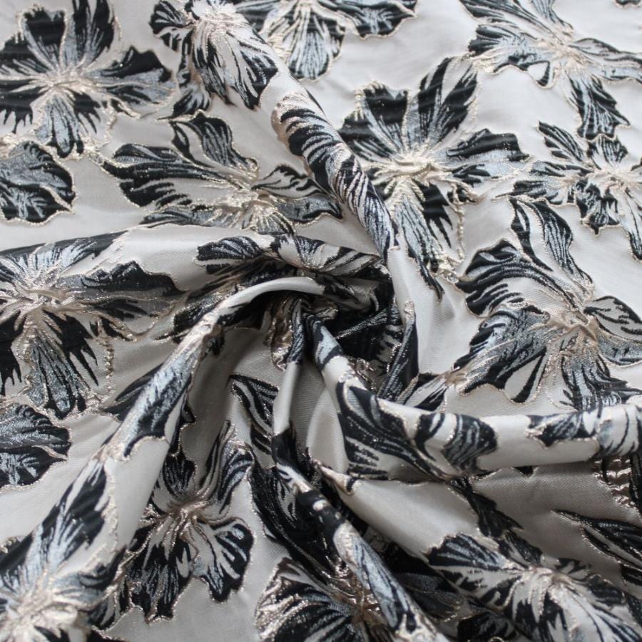BROCADE Dress Fabrics Black Brocade 150cm (7810329903193)
