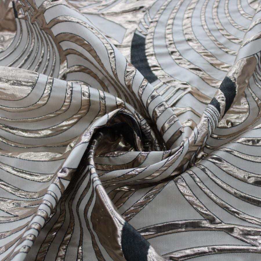 BROCADE Dress Fabrics Black Brocade 150cm (7810336850009)