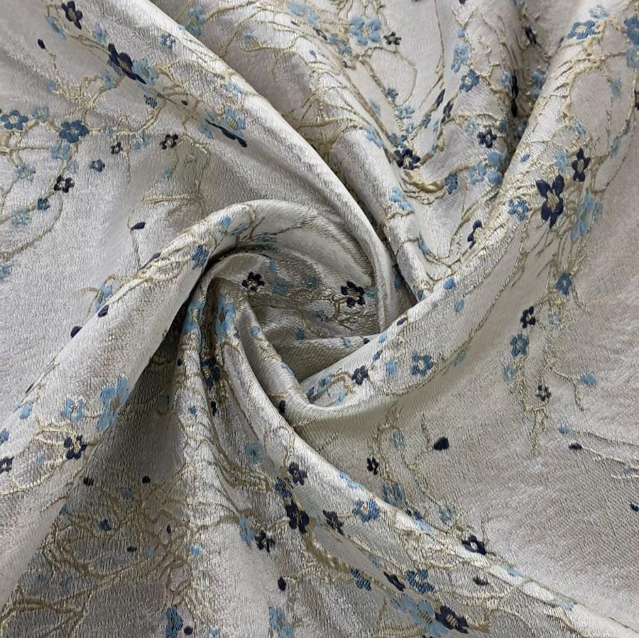 BROCADE Dress Fabrics Blue Brocade 150cm (7820579766361)