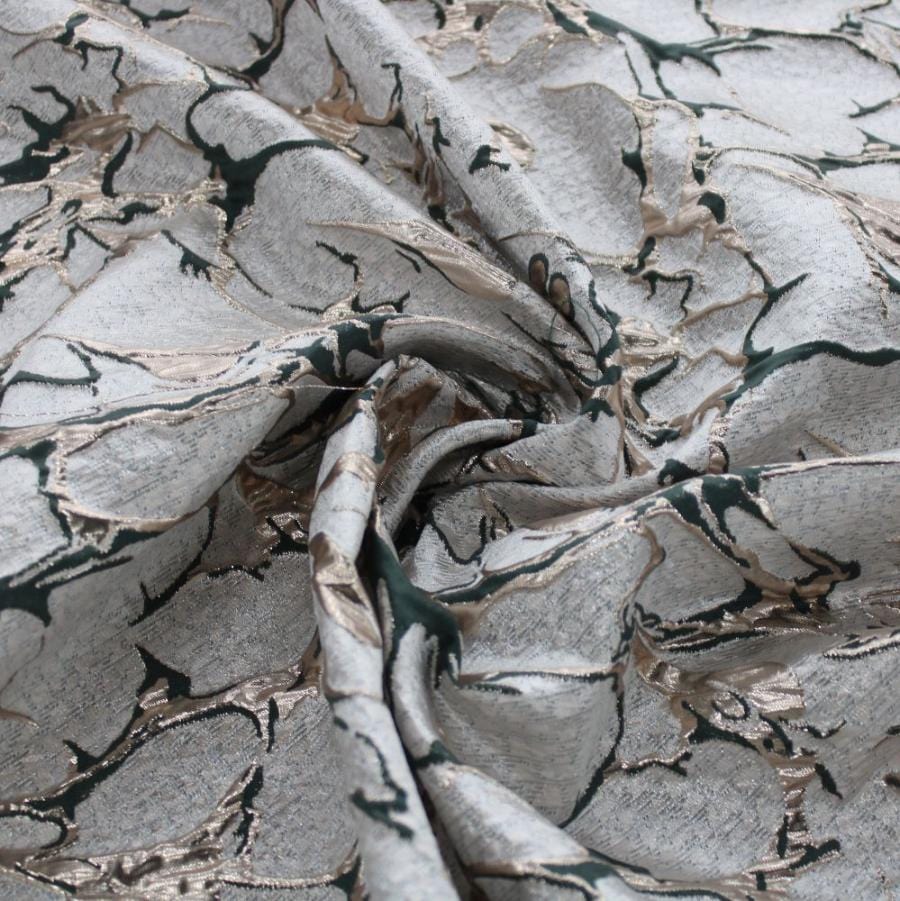 BROCADE Dress Fabrics Bottle Green Brocade 150cm (7810334261337)