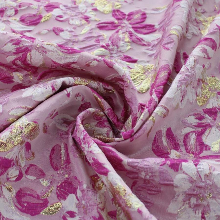 BROCADE Dress Fabrics Cerise Brocade 150cm (7810337996889)