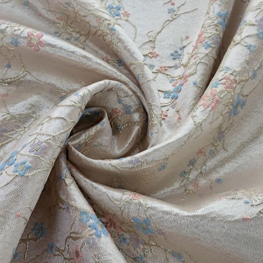 BROCADE Dress Fabrics Peach Brocade 150cm (7820579766361)