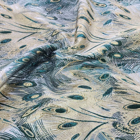 BROCADE Dress Fabrics Peacock Brocade Fabric Bottle Green 150cm (7400710864985)
