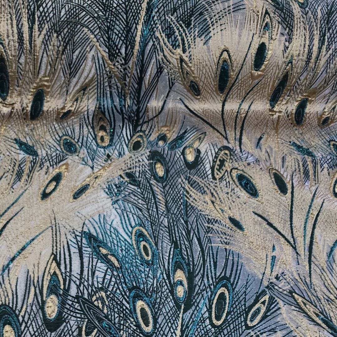 BROCADE Dress Fabrics Peacock Brocade Fabric Bottle Green 150cm (7400710864985)