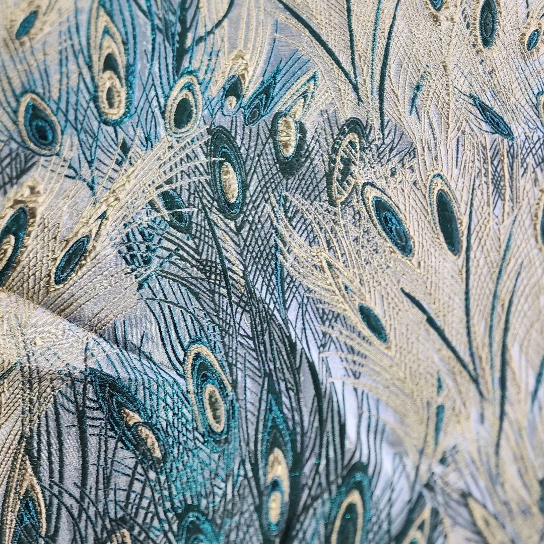 BROCADE Dress Fabrics Peacock Brocade Fabric Bottle Green 150cm (7400710864985)