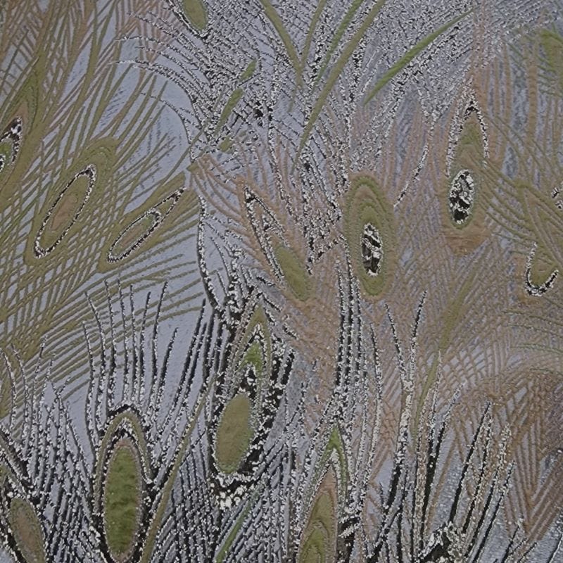 BROCADE Dress Fabrics Peacock Brocade Fabric Gold/Orange 150cm (7471911370841)