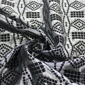BROCADE Dress Fabrics Silver Brocade 150cm (7810330558553)