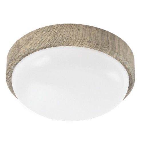 Brightstar CF126 WOOD 15W LED 4000K IP54 Polycarbonate Ceiling Light.
