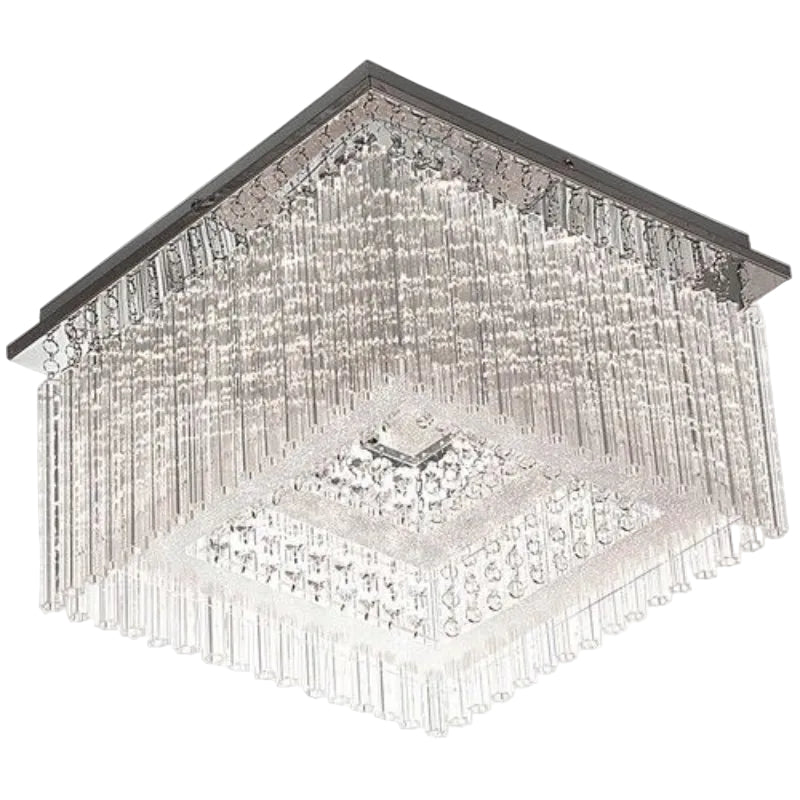 Brightstar CF295 LED Stainless Steel LED Ceiling Fitting with Glass and Acrylic Crystals