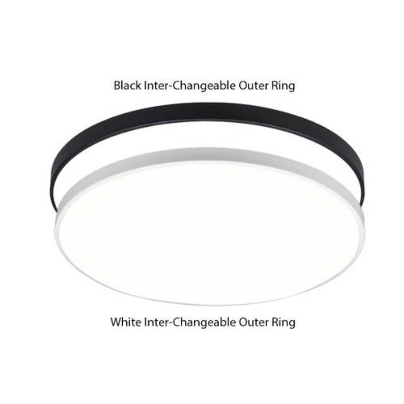 Brightstar CF385-18W CCT LED Polycarbonate Ceiling Light with Two Inter-Changeable Outer Rings, IP20.