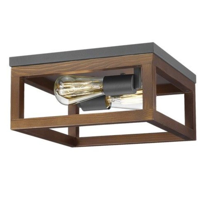 Brightstar CF441 BK/WOOD Metal and Wood Ceiling Fitting.