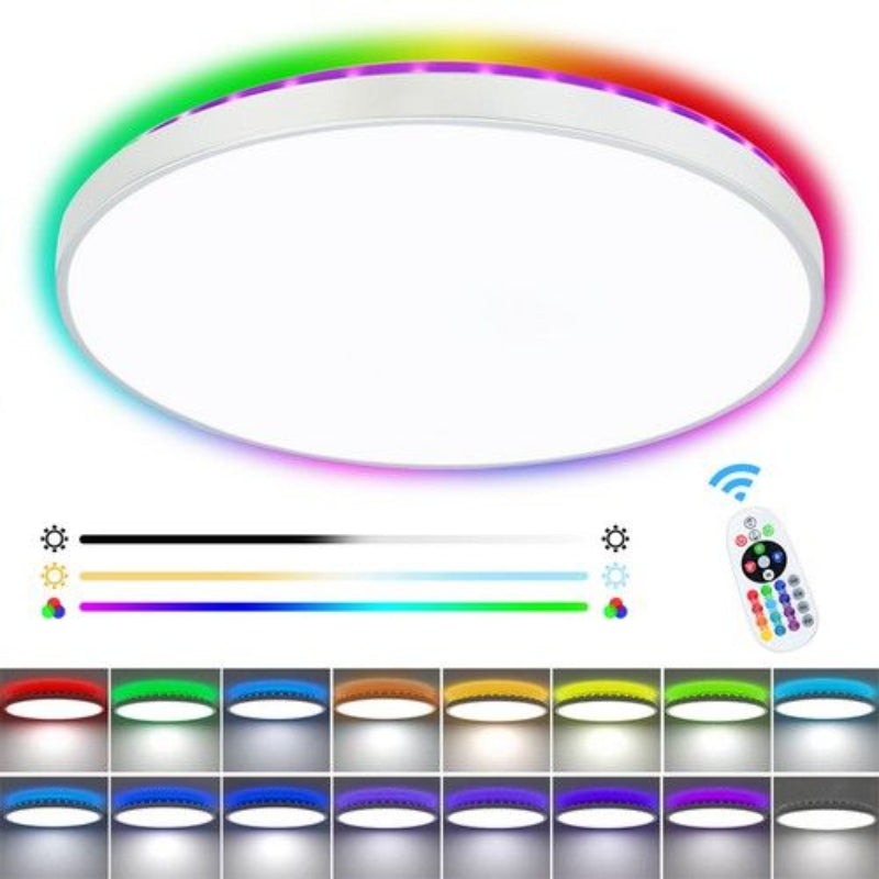 Brightstar CF471 LED 32W LED CCT Ceiling Fitting with RGB Back Lighting Includes Remote Control, IP44