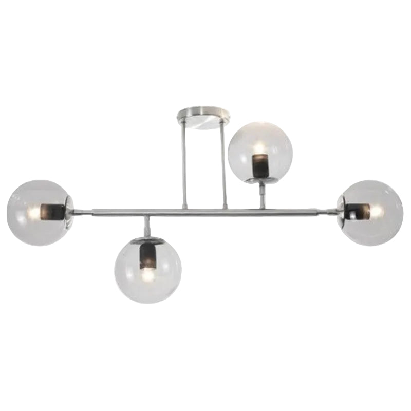 Brightstar CF561/4 SATIN Satin Chrome Ceiling Fitting with Clear Glass