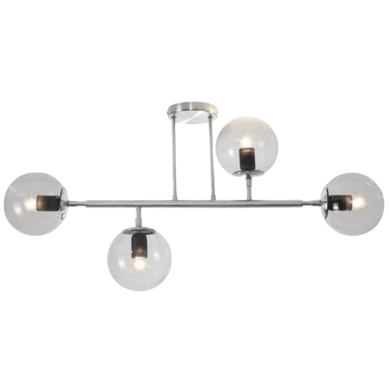 Brightstar CF561/4 SATIN Satin Chrome Ceiling Fitting with Clear Glass