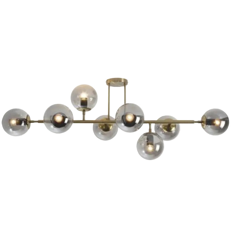 Brightstar CF562/8 GD/SM Satin Gold Metal Ceiling Fitting with Smoke Colour Glass.