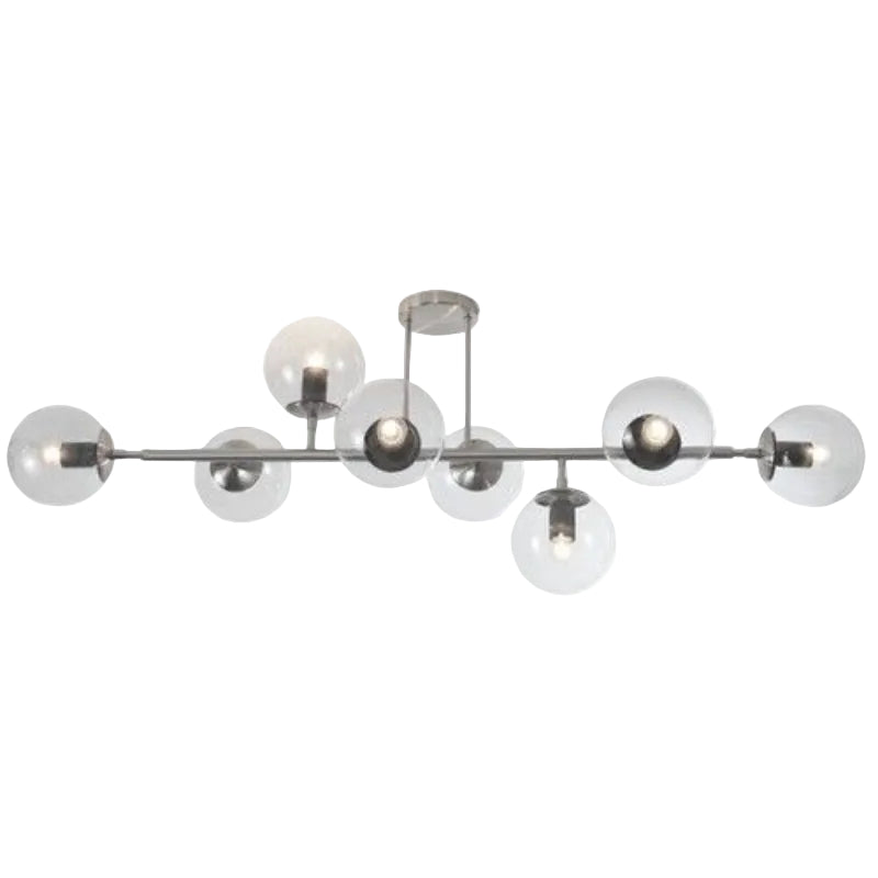 Brightstar CF563/8 SATIN Satin Chrome Ceiling Fitting with Clear Glass