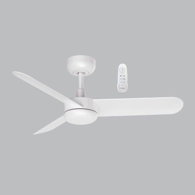Brightstar FCF088 WHITE Metal Fan with 3 ABS Blades 35'' (89cm) No Light. 32W Copper Coil DC Motor White.