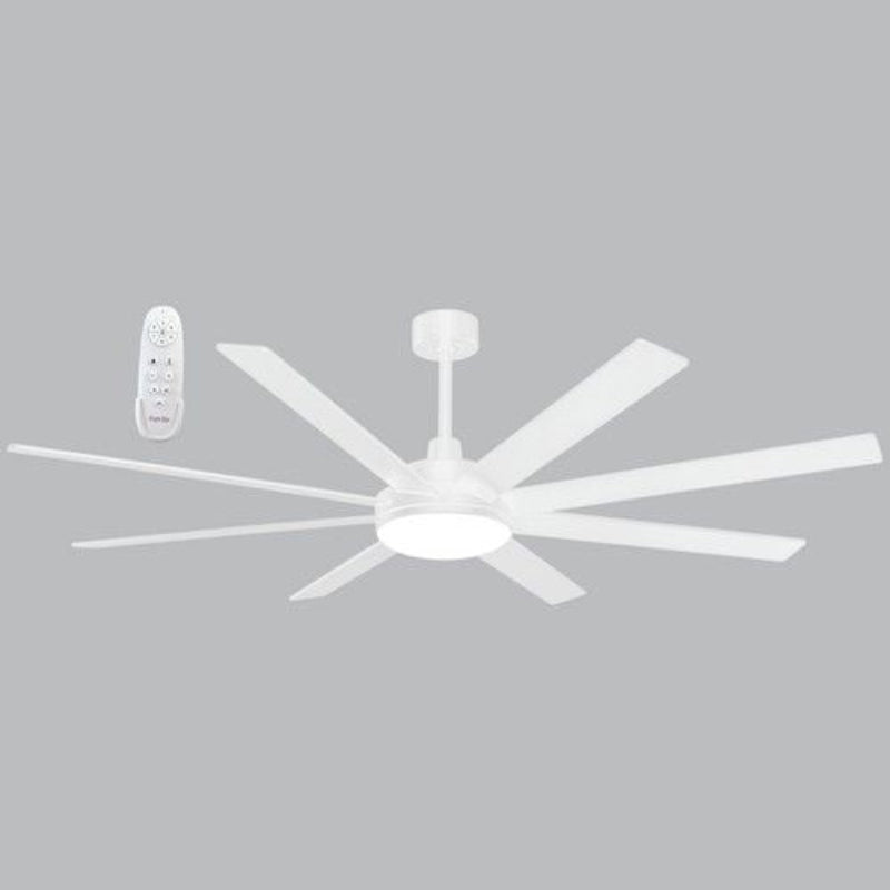 Brightstar FCF103 WHITE 24W LED CCT 55W Dc 8 Plywood Blades 72'' (183cm) Matt White Ceiling Fan with Plywood Blades Dimmable.