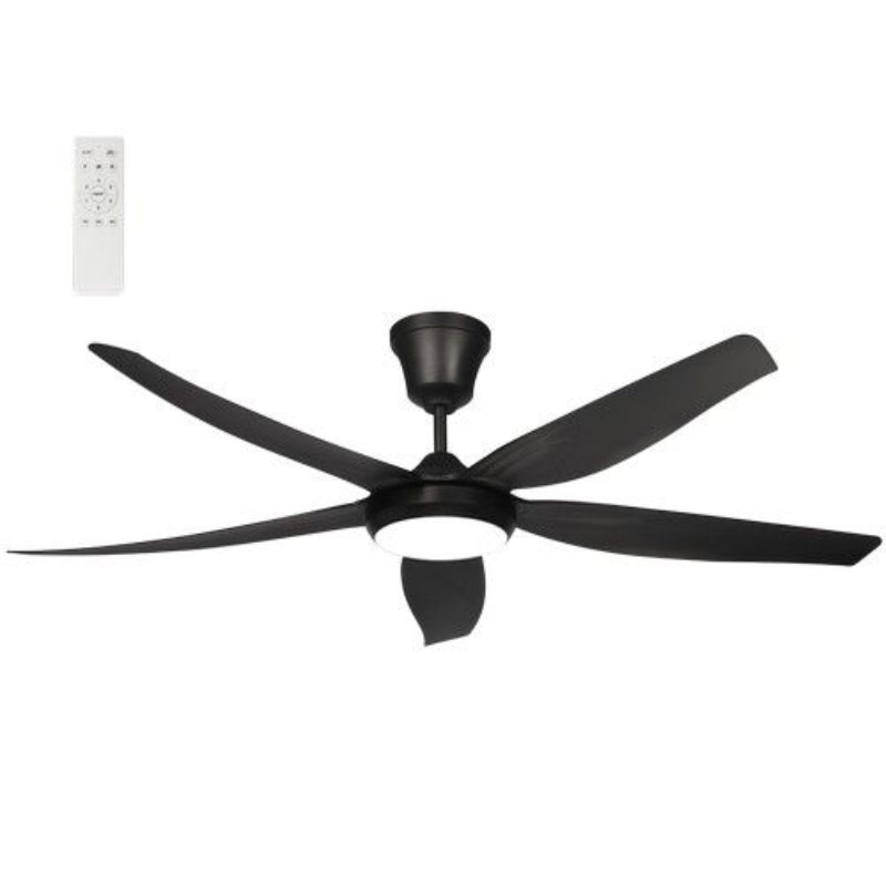 Brightstar FCF110 BLACK 24W LED CCT 50W DC Motor 5 Blades Ceiling Fan with Remote Control Black