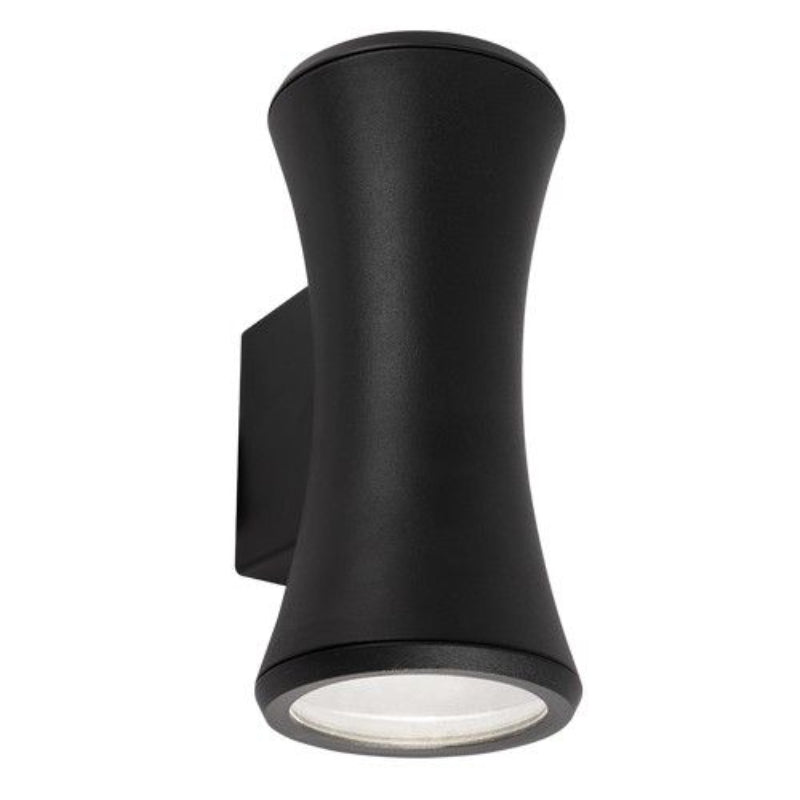 Brightstar L119 BLACK Up and Down Facing Die Cast Aluminium with Clear Glass Cover Outdoor Wall Light.