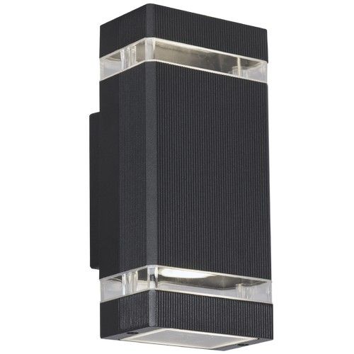 Brightstar L124 BLACK, L124 GREY Die Cast Aluminium Wall Bracket with Glass (Multiple Colours/Finishes)