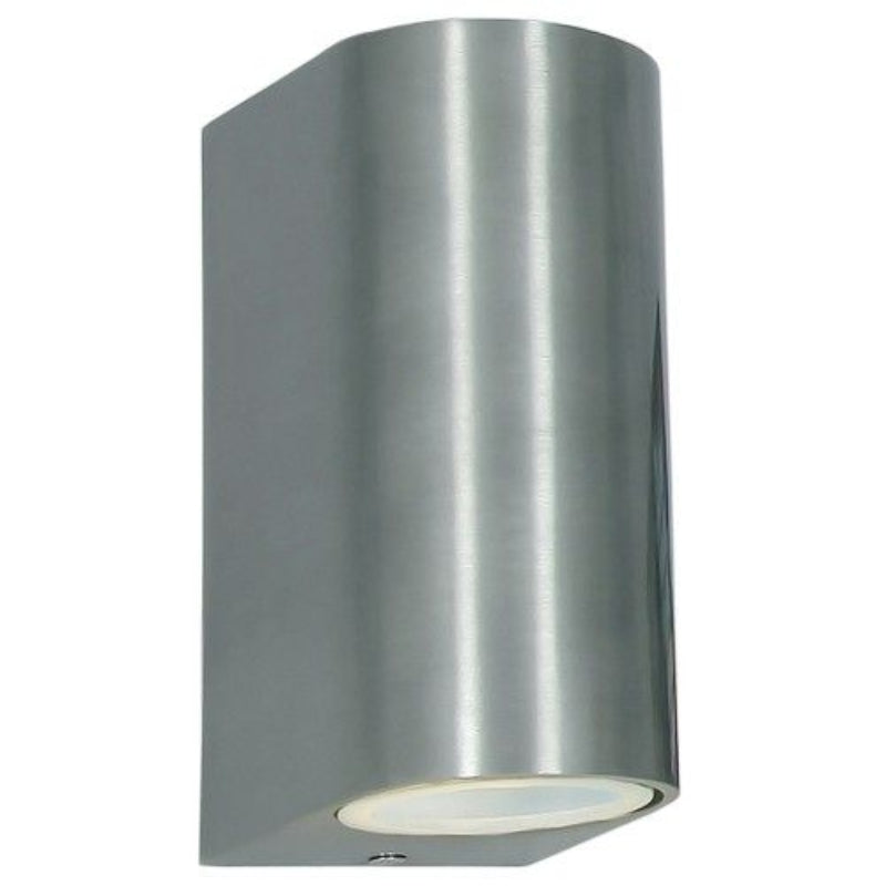 Brightstar L157 ALUMINIUM, L157 BLACK, L157 WHITE Aluminium Wall Bracket Up and Down Facing Tempered Glass Cover Wall Light (Multiple Colours/Finishes)