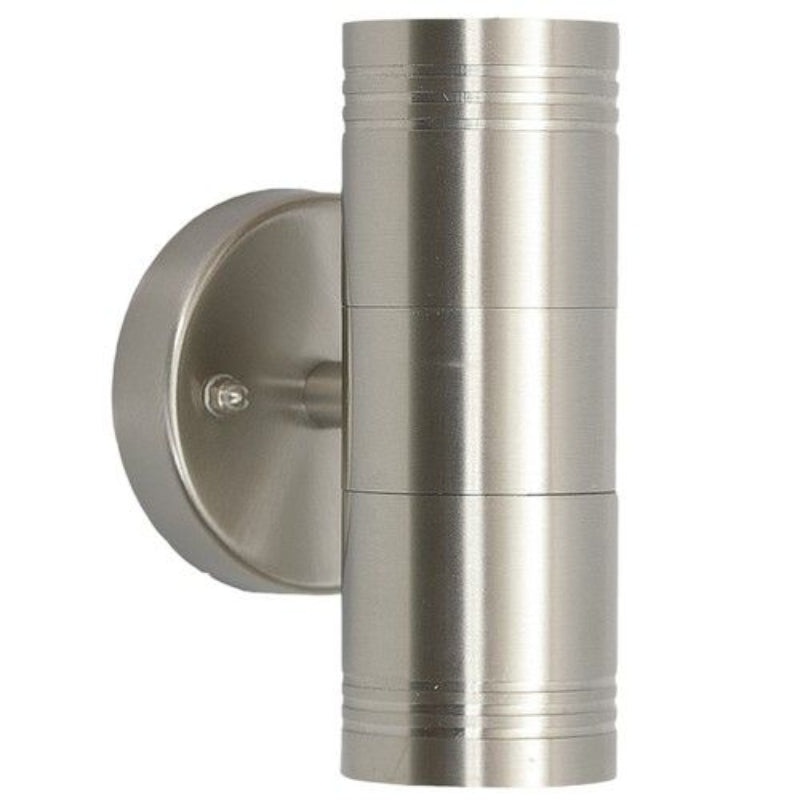 Brightstar L197 STAINLESS Up and Down Facing Stainless Steel with Glass Cover IP44 2 x GU10 Outdoor Wall Light