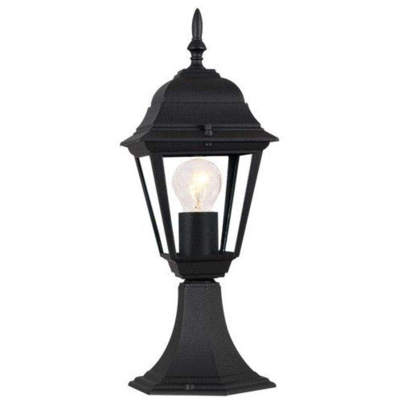Brightstar L204 BK PILLAR 4 Panel Pillar Die Cast Aluminium Lantern Light Black