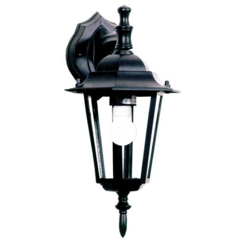 Brightstar L213 BK DOWN, L213 BK/GD 6 Panel Down Facing Die Cast Aluminium Wall Light (Multiple Colours/Finishes)