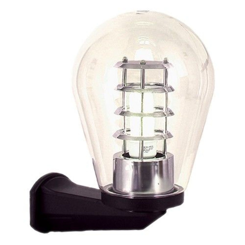 Brightstar L304 CLEAR PVC Base with Clear Oval Polycarbonate Cover IP44 E27 Outdoor Wall Light.