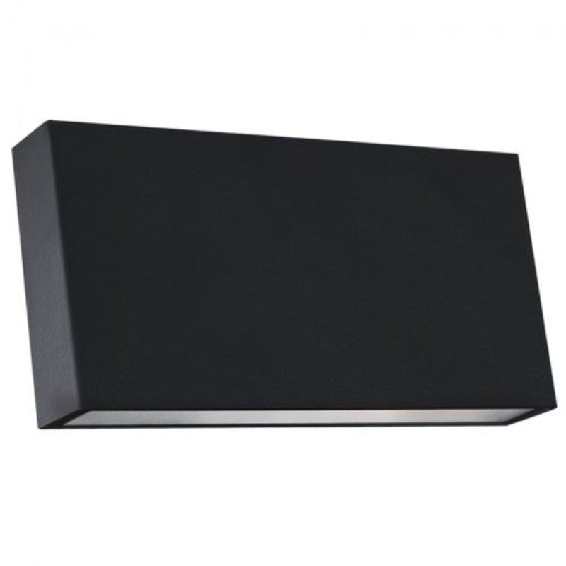 Brightstar L378 MATT BLACK PC LED Wall Light IP65 Up and Down Facing 8W LED 4000K.