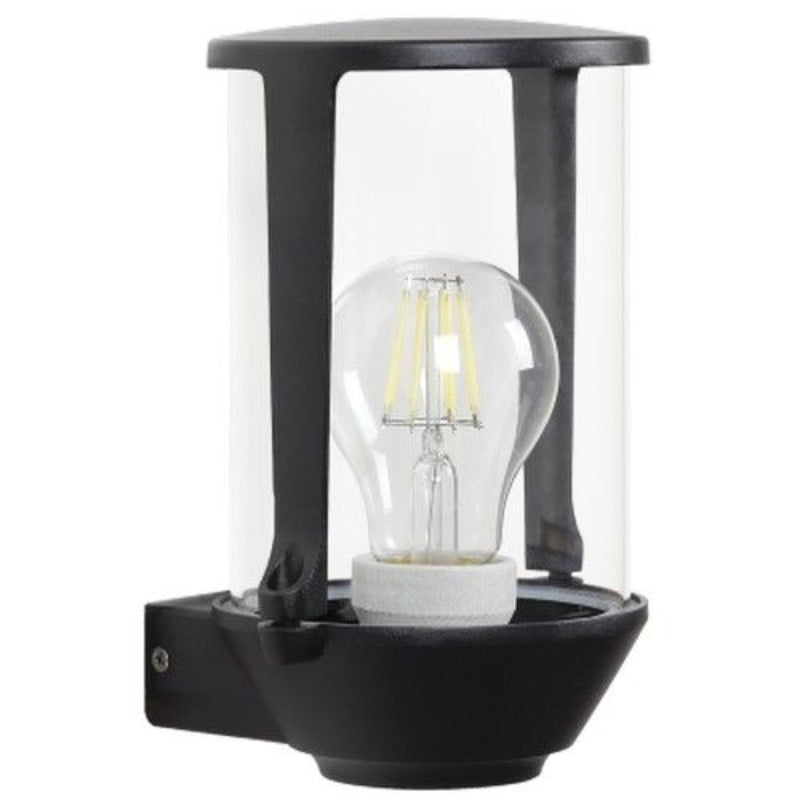 Brightstar L380 MATT BK Die Cast Aluminium with Clear Glass, IP65 Sand Black