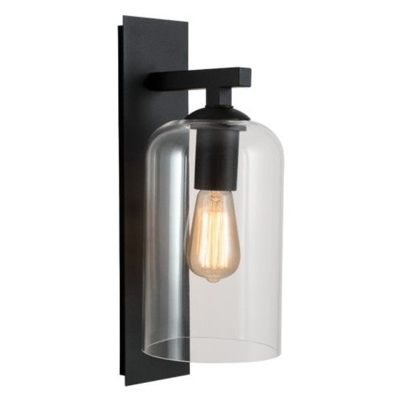Brightstar L509 BLACK Down Facing Metal Lantern with Clear Glass.