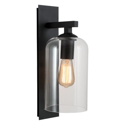 Brightstar L509 BLACK Down Facing Metal Lantern with Clear Glass.