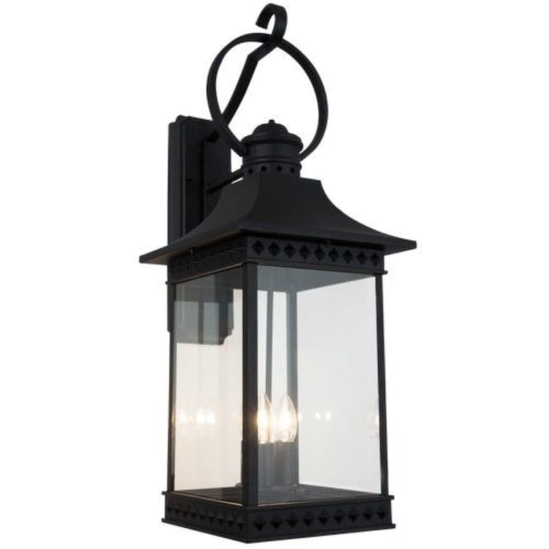 Brightstar L520 BLACK Down Facing Aluminium with Clear Glass.