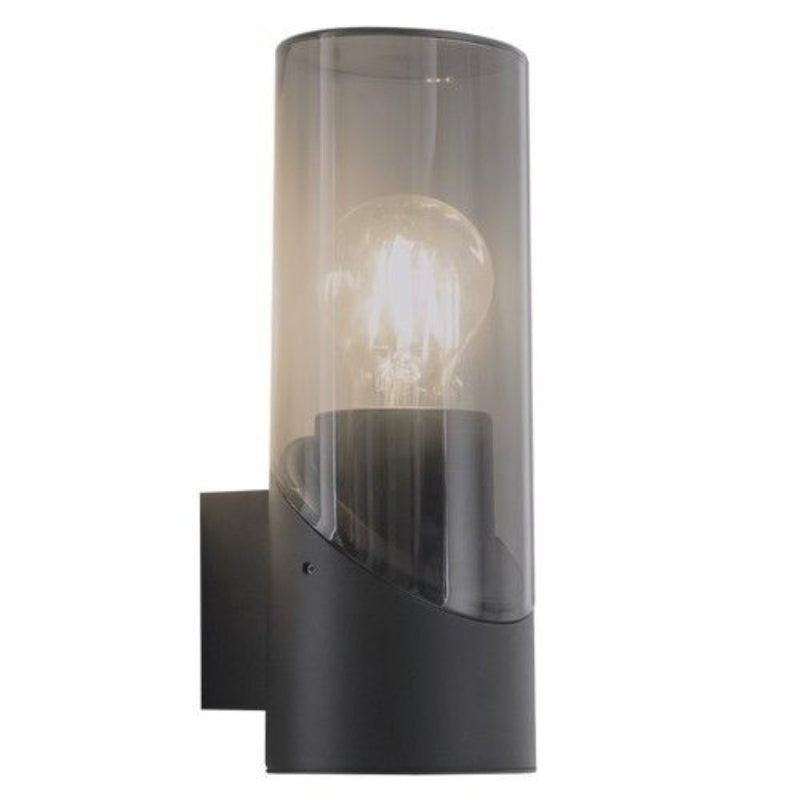 Brightstar L545 BLACK Aluminium Fitting with Smoke Colour Plastic Cover IP44.