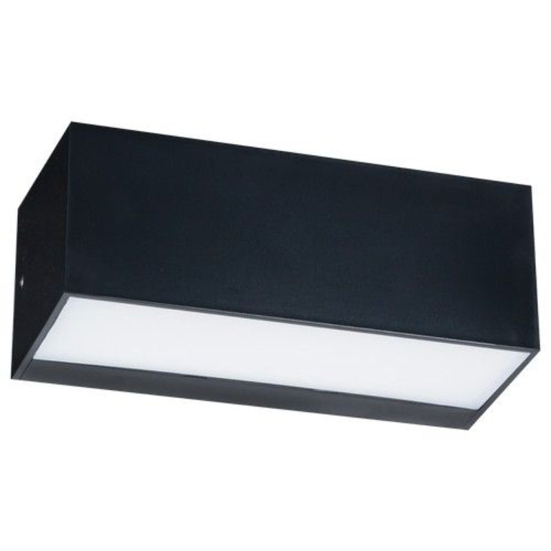 Brightstar L566 BLACK LED CCT 12W Up and Down Facing Outdoor Wall Light with White PC Cover IP65.