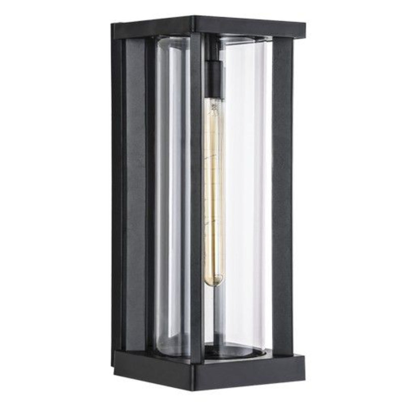 Brightstar L574 BLACK Aluminium and Clear Glass Wall Mount IP44
