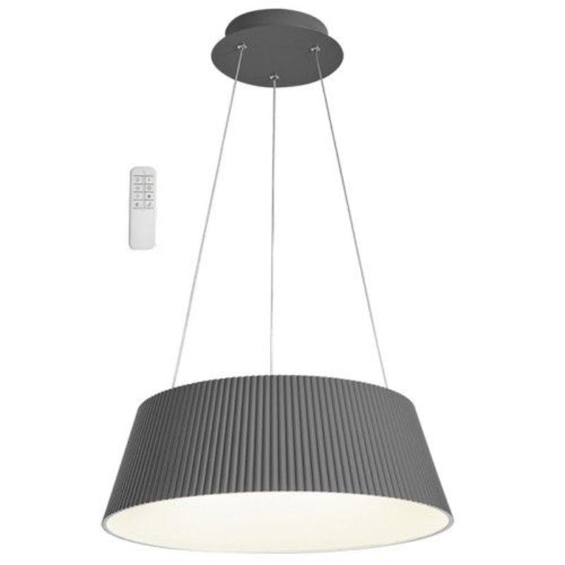 Brightstar PEN025 GREY 45W LED CCT Metal and Acrylic LED Pendant with Remote Control Grey.