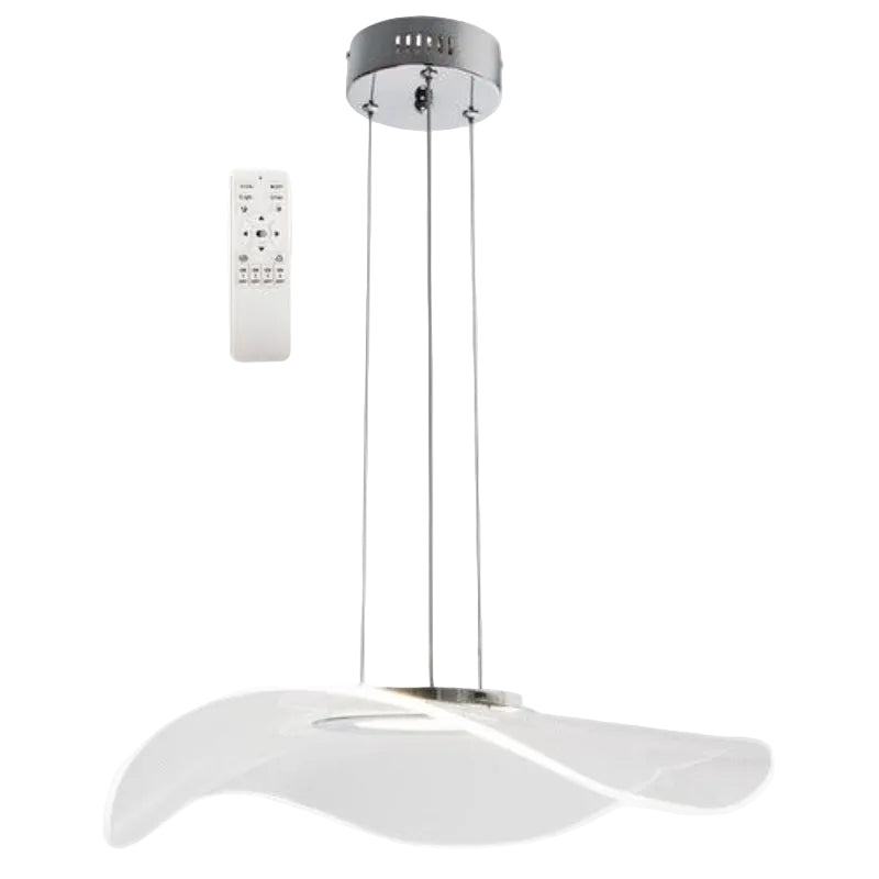 Brightstar PEN094/1 CHROME 14W Polished Chrome and Acrylic Pendant with Remote Control, CCT LED Chrome