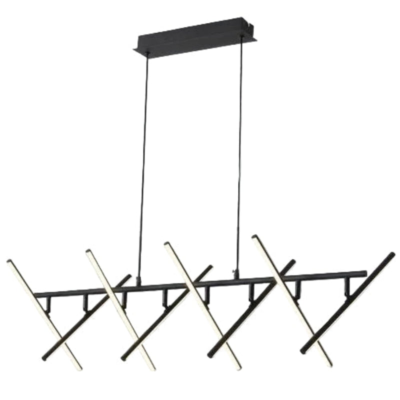 Brightstar PEN147 BLACK 32W LED, Iron and Aluminium 3CCT Pendant with PVC Moveable Arms Black.
