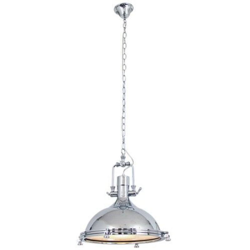 Brightstar PEN262 CHR Polished Steel and Glass Pendant